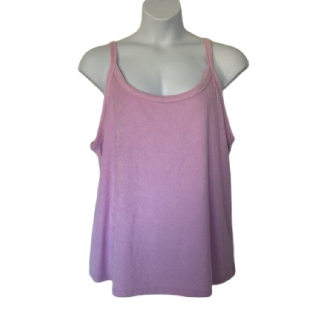 Ava & Viv Terry-Cloth Tank Top purple lilac Womens Size 2X New